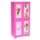 Cello Novelty 38.1x61x124.5cm Plastic Pink 2 Doors Cupboard with 3 Shelves