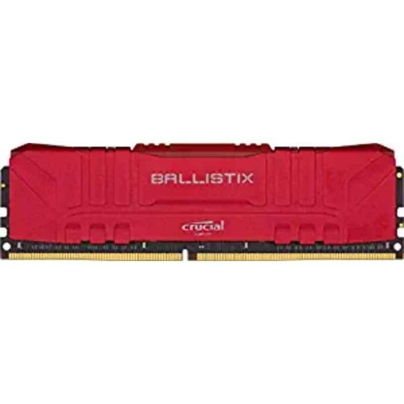 Crucial Ballistix 8GB 2666MHz DDR4 Red Gaming Desktop RAM, BL8G26C16U4R