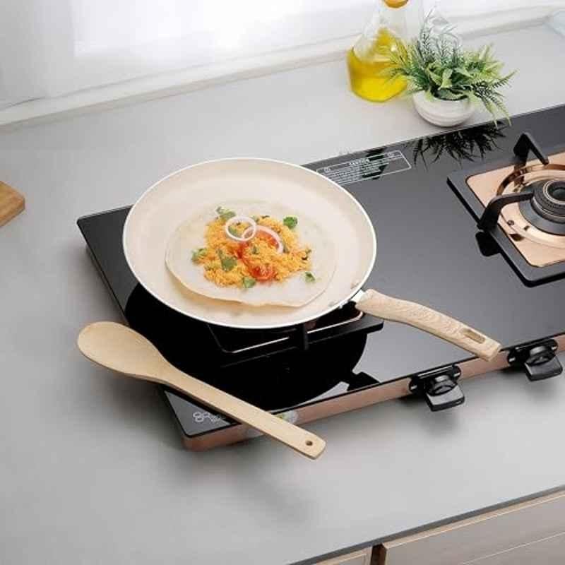 Cookaid Neo Glide 25cm Aluminium Cream Non Stick PTFE Coated Dosa Tawa, CKD-NS-DT25-08