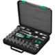Wera 37Pcs 8100 SC2 Alloy Steel Silver Zyklop Speed Ratchet Socket Set, 05003645001