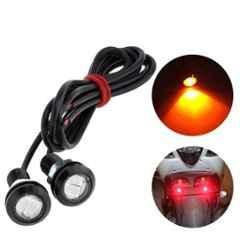 AllExtreme EXDRLFL 2 Pcs 9W 18mm Eagle Eye Red DRL Tail LED Light Set