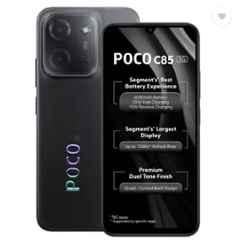 POCO C85 6.9 inch 6000mAh 6GB RAM/128GB Storage Black Power Smartphone