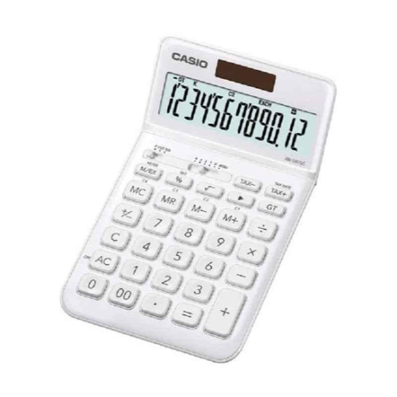 Casio JW-200SC-WE White 12 Digit Compact Desk Type Calculator