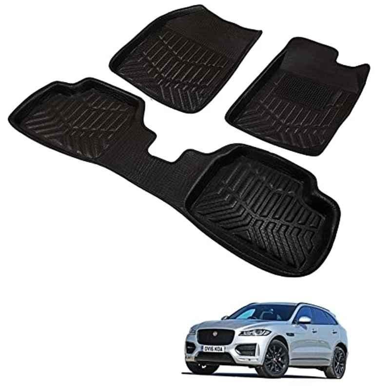 Kozdiko 3D Black Car Foot Mat Set for Jaguar F-Pace, dshbdhb143
