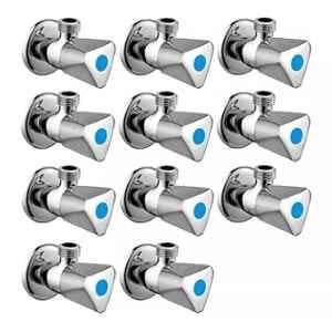 Fastgear Triangle Stainless Steel Silver Chrome Finish Angle Valve, FG2484 (Pack of 11)