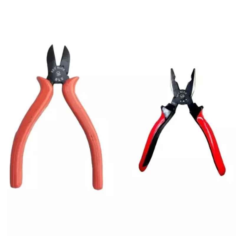 Sky Blue 2 Pcs 7.8 inch Lineman Plier Combo, SBE_PLIER_COMBO_MOD_00788
