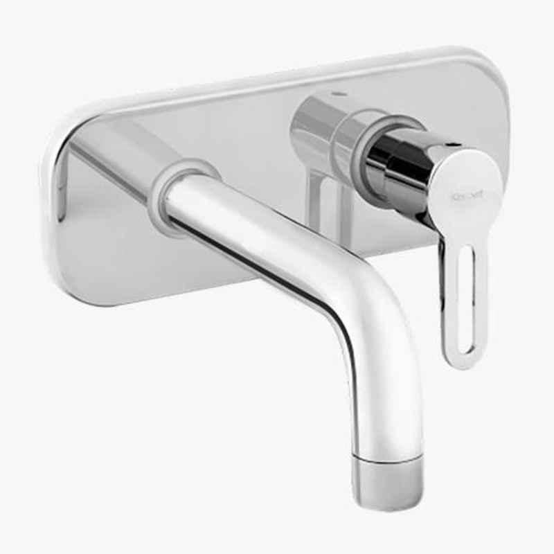 Kerovit Curve Silver Chrome Finish Concealed Wall Mounted Basin Tap Trims - Cold Only, KB1711042