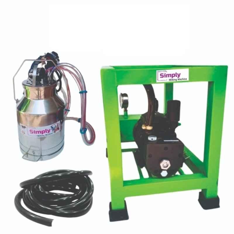 Simply 0.75HP 25 Litre Stainless Steel Single Bucket Monoblock Milking Machine, SM04