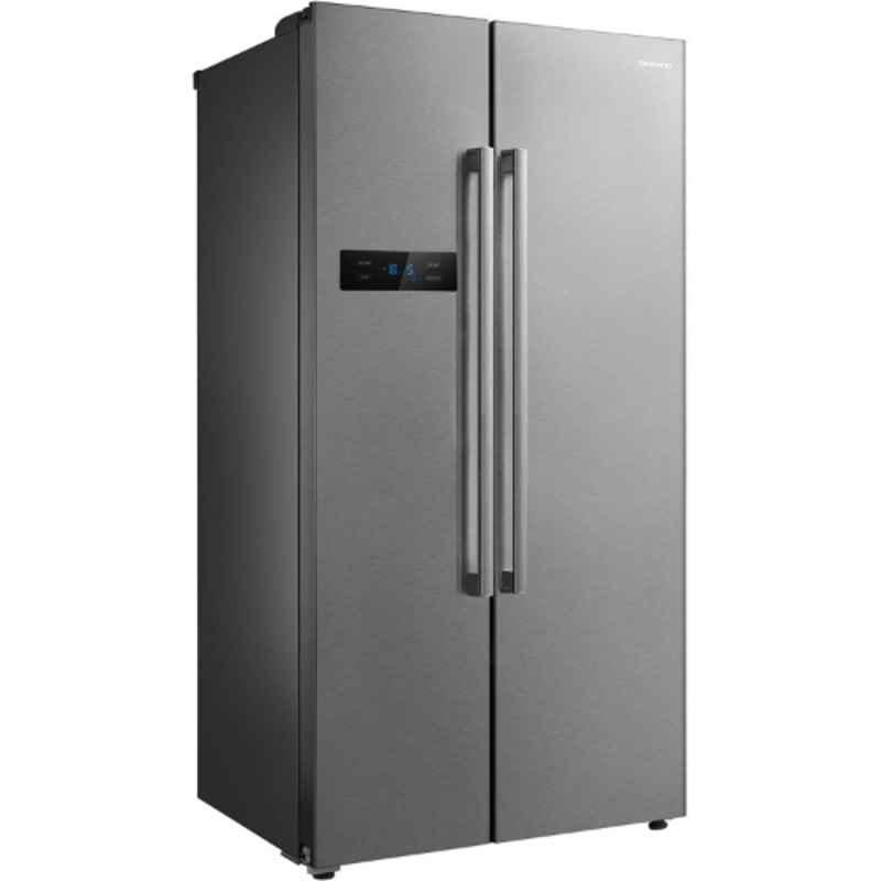 Daewoo 532L Silver Side By Side Refrigerator, FRS-689SSI
