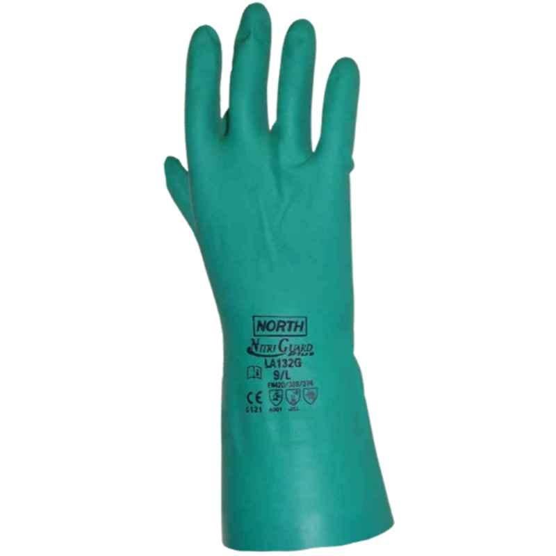 Honeywell Nitriguard Plus LA132G/9L Mechanical & Chemical Resistant Hand Gloves, Size: Large