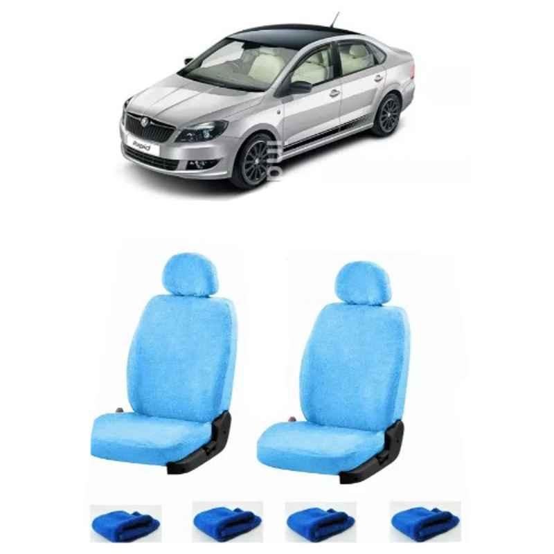 Oscar Sky Blue Aut-Sn-4566 Towel 1 Pcs\\Set Skoda Rapid Car Seat Cover