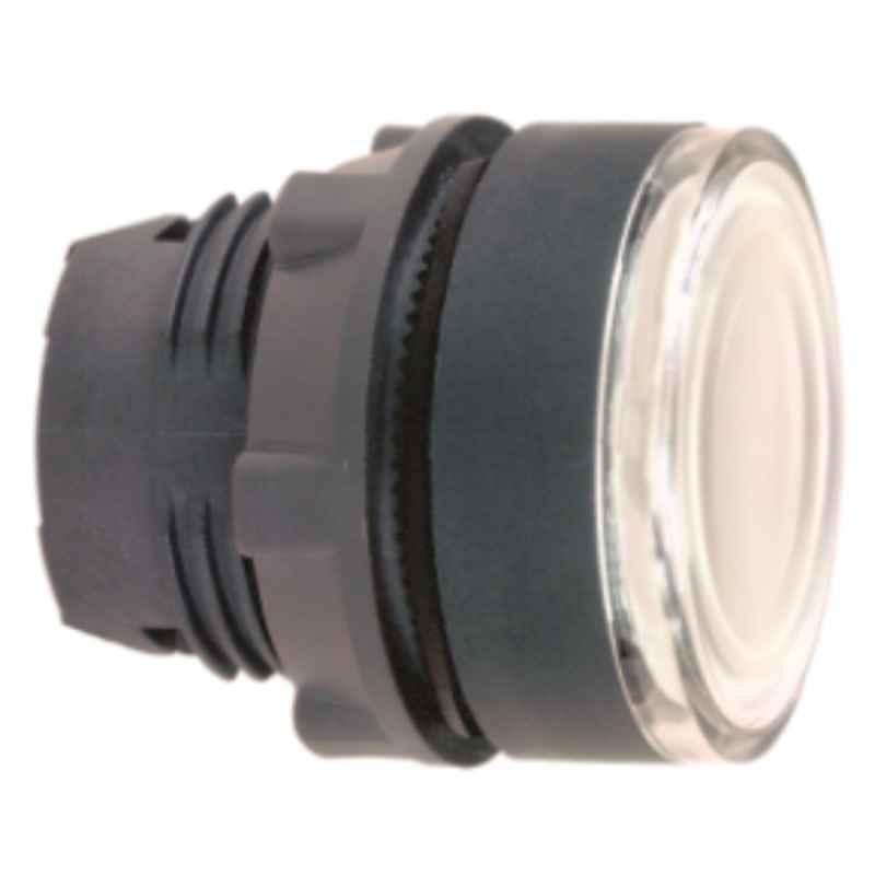 Schneider Harmony 22mm White Flush Spring Return Illuminated Head Push Button for Integral Led, ZB5AW313