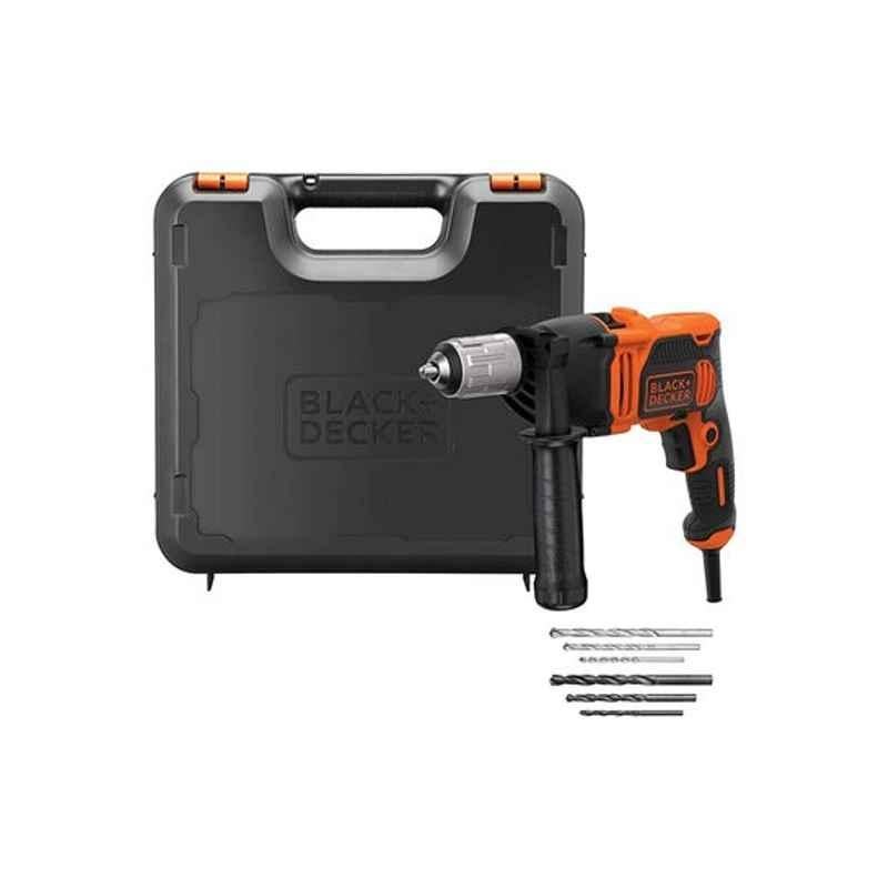 Black & Decker 230V 32mm Orange & Black Variable Speed Hammer Drill, BEH850K-GB