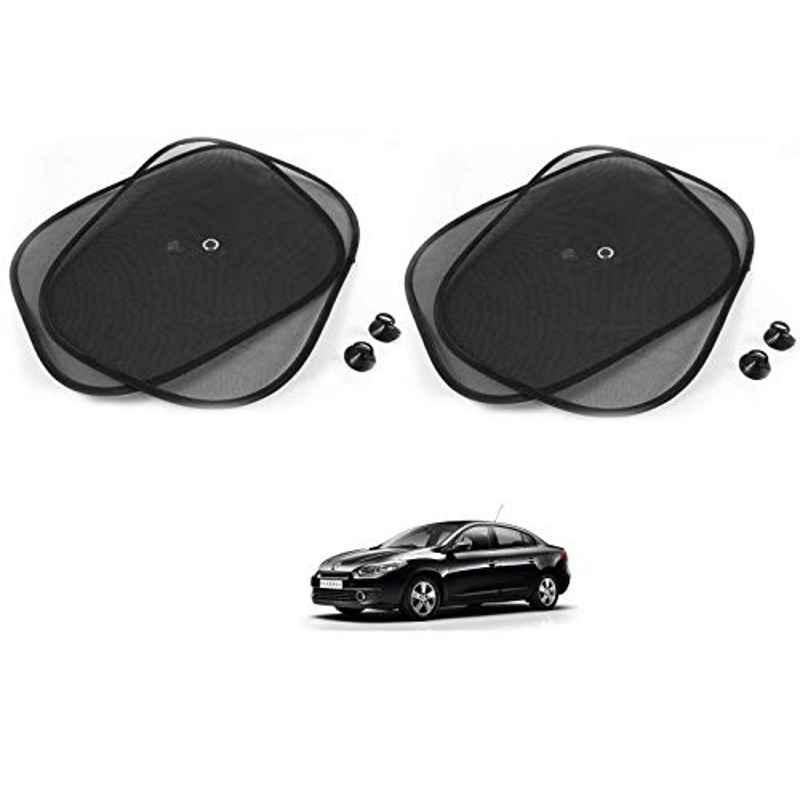 Kozdiko 4 Pcs Black Chipokoo Car Window Sunshade Curtain Set for Renault Fluence, koz_192