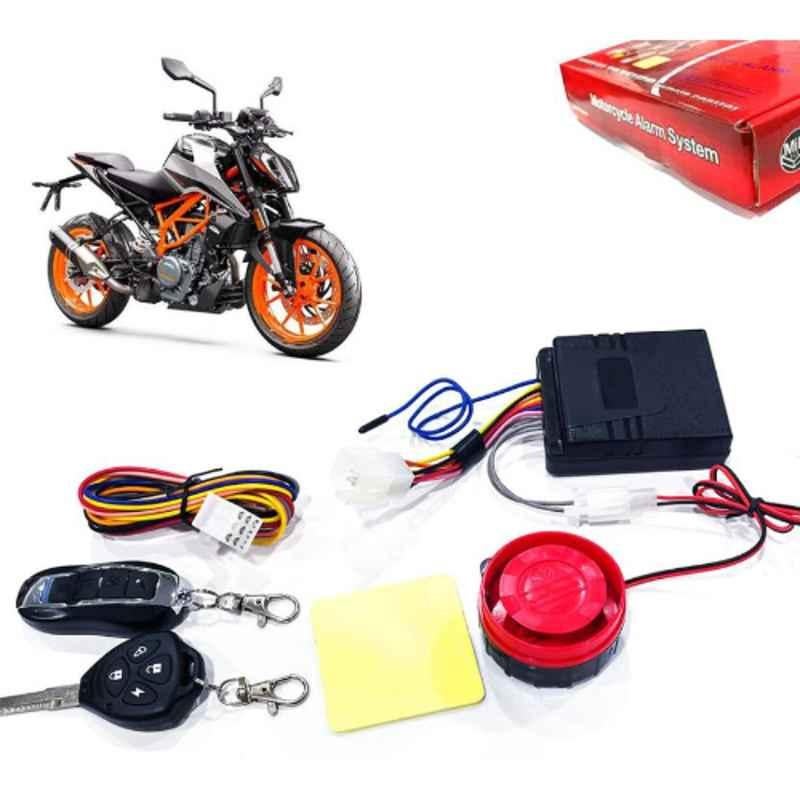 Auto Pearl 12V Black Two-Way Anti Theft Motorcycle Alarm Kit with 2 Pcs Remote for 390 Duke BS6