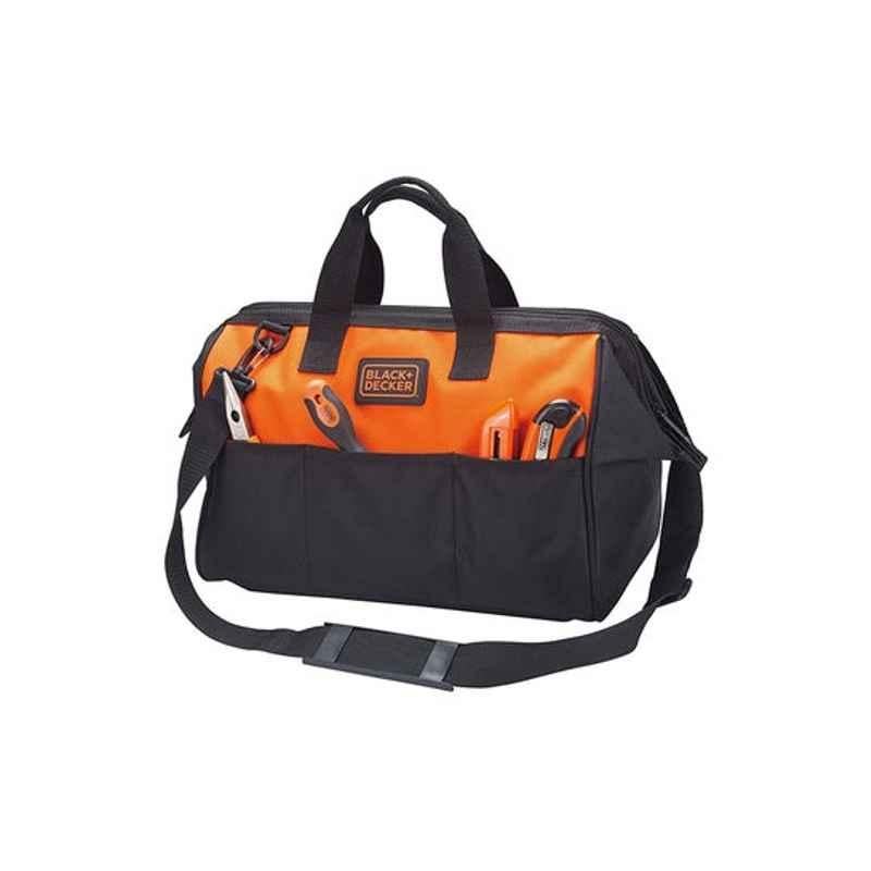 Black & Decker Nylon Black & Orange Tool Organizer Bag, BDST73821-8