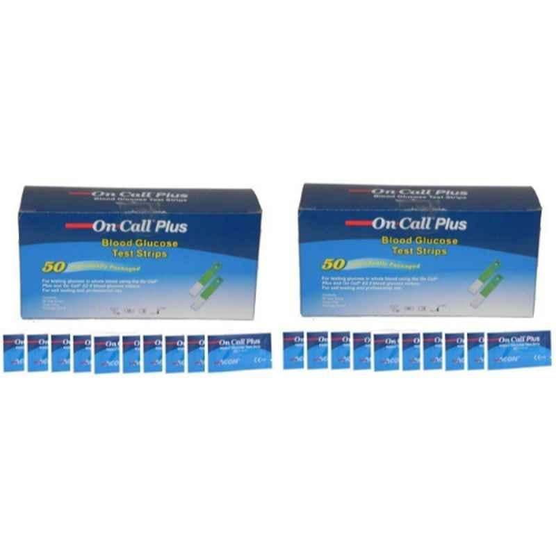 On Call Plus Code 007 Individual 100 Pcs Glucometer Strips Box