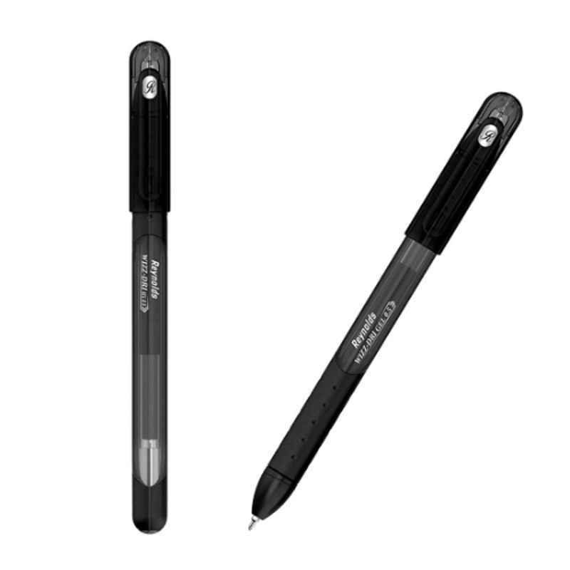 Reynolds Wizz Dri 0.7mm Black Gel Pen (Pack of 12)