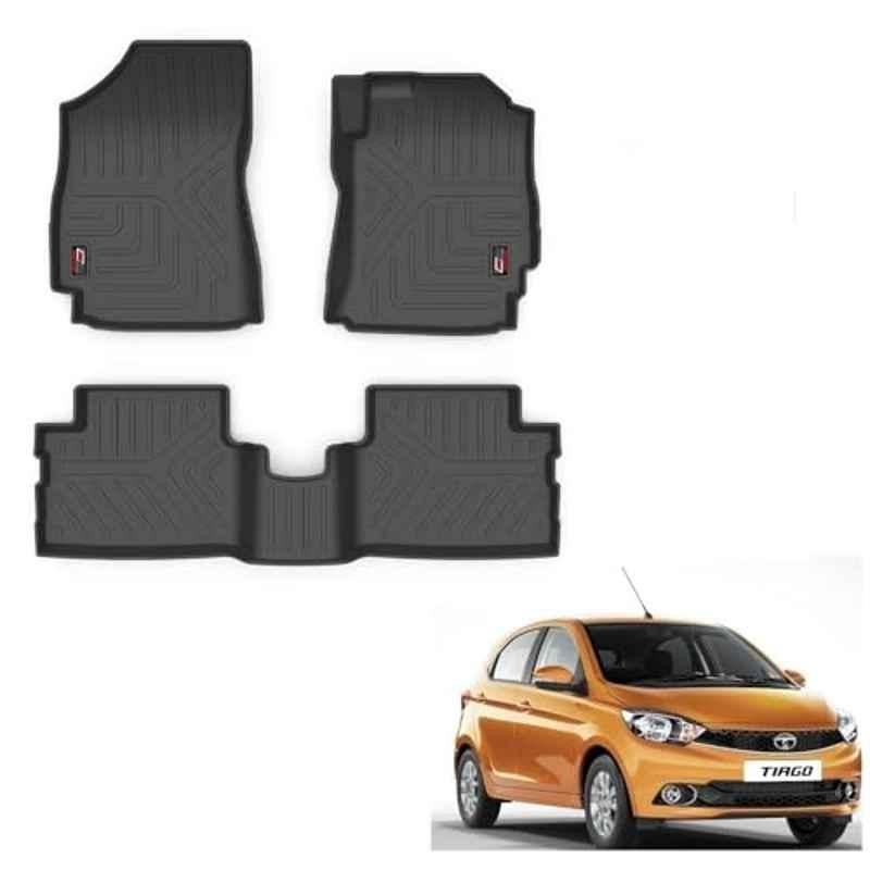 Kozdiko Thermoplastic Polyolefins 3D Life Long Car Floor Mat Set for Tata Tiago