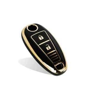 Flymaster Thermoplastic Polyurethane Black TPU Car Key Cover, BLACK-TPURKE-2