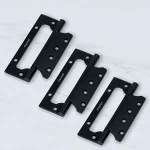 Plantex 5 inch 2.5mm Stainless Steel Black Butterfly Door Hinges (Pack of 3)