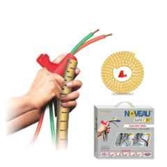 Noveau Safe-T-1ST 34mm 1.5mm Virgin HDPE Metallic Gold Cable Zipper with Colour Box, NSFZ34MG1105