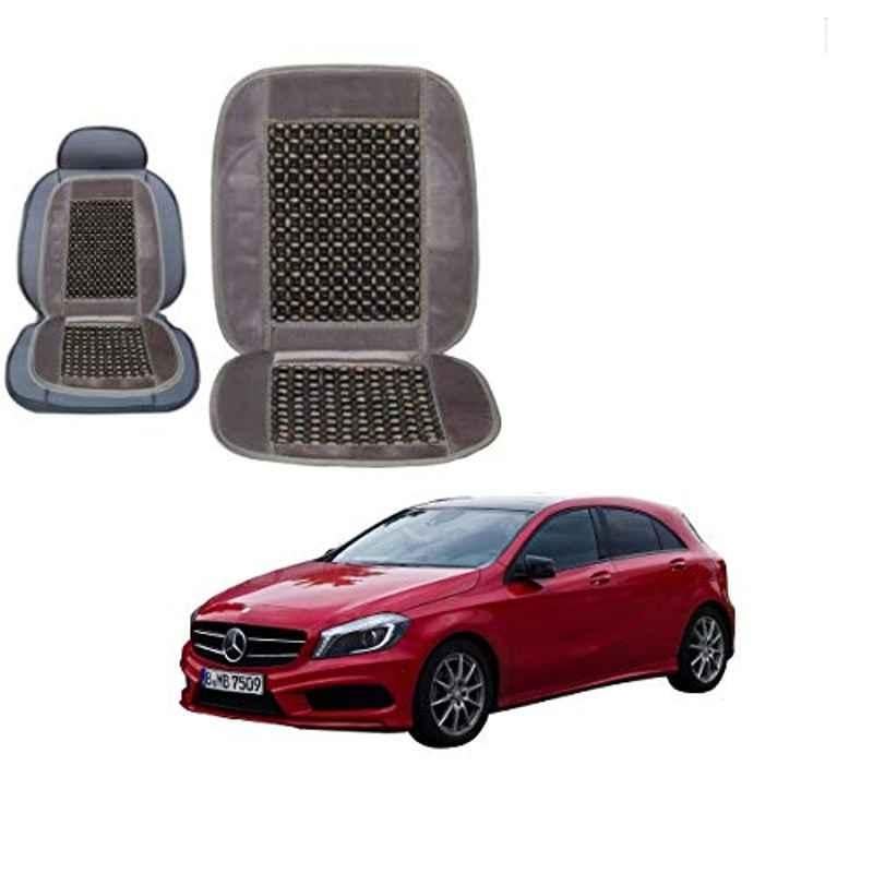 Kozdiko Wooden Bead Seat with Grey Velvet Border for Mercedes Benz A-Class