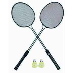 STYRKR 2 Pcs Black Badminton Racket with 3 Pcs Shuttlecocks