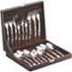 Steel Edge 18 Pcs Stainless Steel Twinkle Cutlery Set with Leather Box
