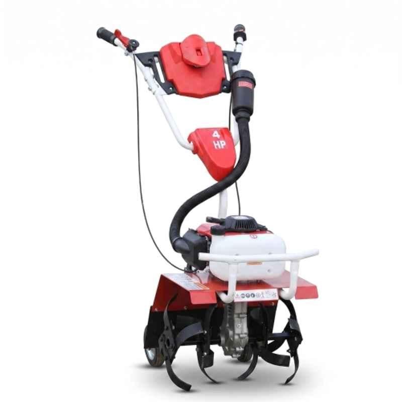 RBW 4HP 105cc 4 Stroke Petrol Operated Mini Power Weeder for Agriculture Farming, Soil Preparation, Weeding & Garden Cultivation, R-82
