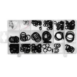 Yato 225 Pcs Mix Size Black Rubber O-Ring Assortment Set, YT-06877