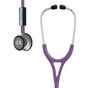 Lifeline Stainless Steel Purple Dual Diaphragm Chest Piece Stethoscope with 2 Way Tube, STH005-PR