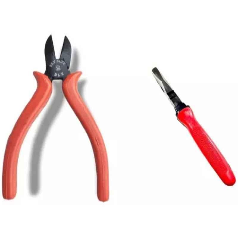 Sky Blue 2 Pcs 7.8 inch Diagonal Plier Combo, SBE_PLIER_COMBO_MOD_00793