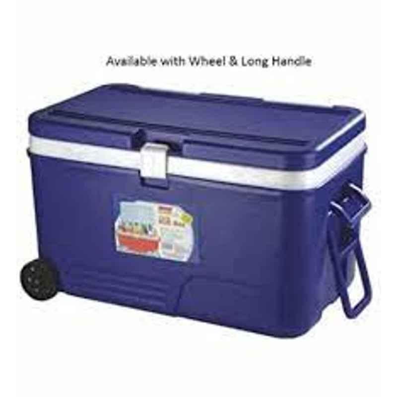 Aristo 60L Blue Plastic PUF Insulated Ice Box with Wheel