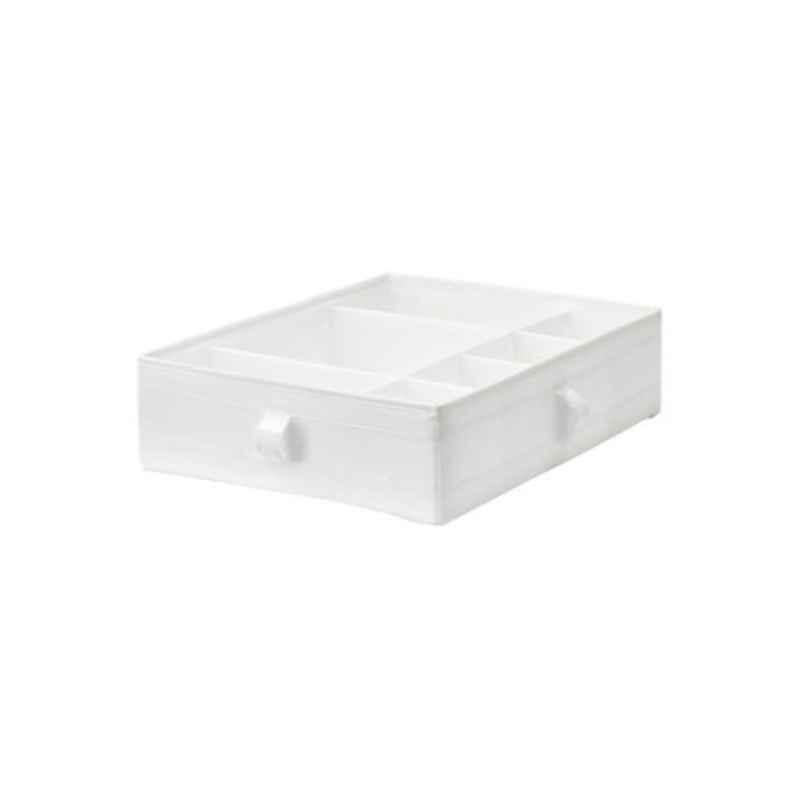 Skubb 44x34x11cm White Storage Box with Compartment, IK10185593