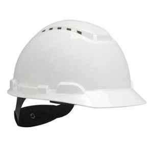 3M H-700 HDPE White Vented & Ratchet Type Safety Helmet