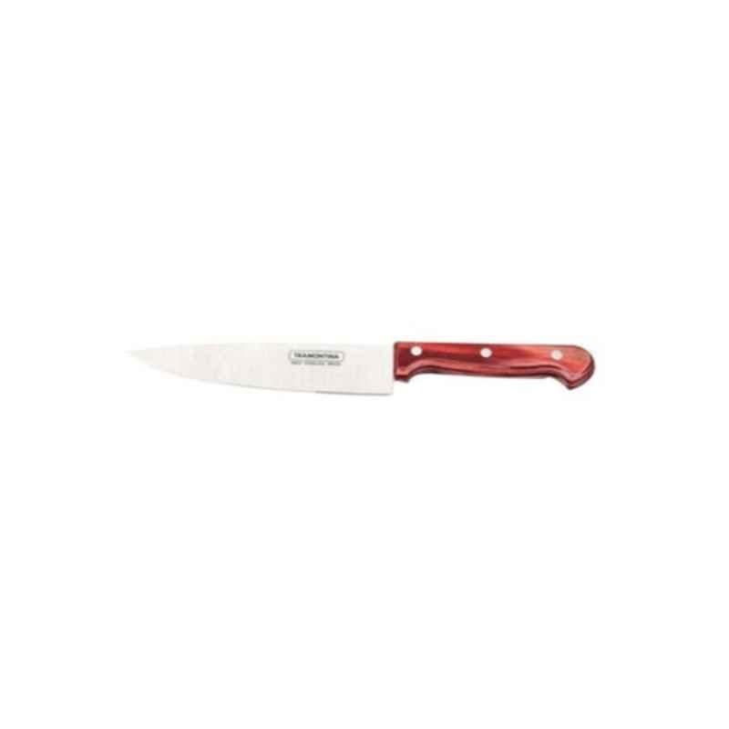 Tramontina 7 inch Stainless Steel Red & Silver Knife, 7891112020580