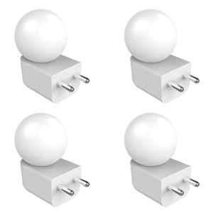 Fybros Bloom 0.5W Polycarbonate White Round LED Night Bulb with Plug & Play, FLS5291D (Pack of 4)