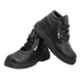 Indcare Aero Leather High Ankle Steel Toe Black Work Safety Shoes, Size: 7