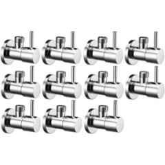 Senkiddpro Turbo Stainless Steel Chrome Finish Wall Mounted Angle Cock (Pack of 11)