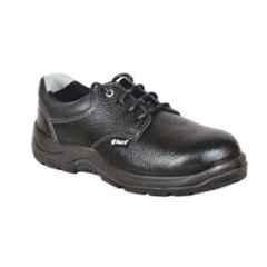 Zain Safety S1-SR Sr-106 Genuine Leather Steel Toe Black Safety Shoes, Size: 11