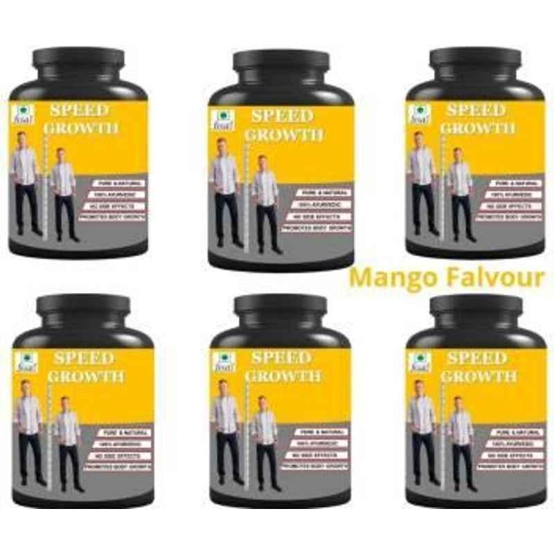 Hindustan Ayurved 100g Mango Flavour Speed Growth Height Supplement (Pack of 6)