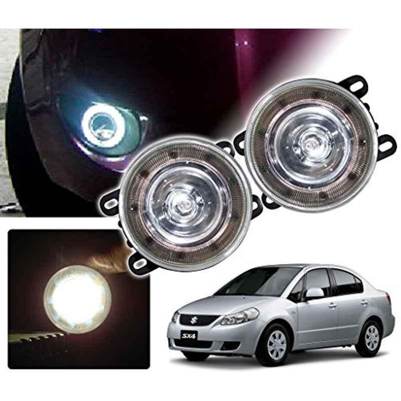 Kozdiko 2 Pcs 9 LED DRL Car High Power Fog Light for Maruti Suzuki SX 4