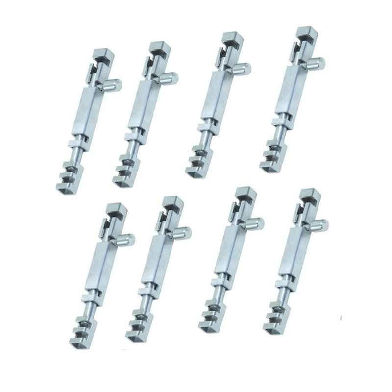 Smart Shophar 8 inch Stainless Steel Silver Square Section Tower Bolt, SHA40TW-SQSE-SL08-P8 (Pack of 8)