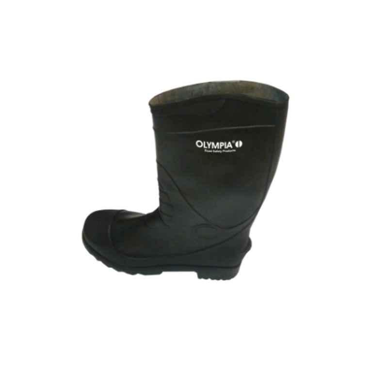 Olympia Rain Boot Steel Toe PU White Gumboot, Size: 43