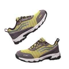 Fuel Defender Breathable Mesh Grey & Yellow Composite Toe Safety Shoes, Size: 9