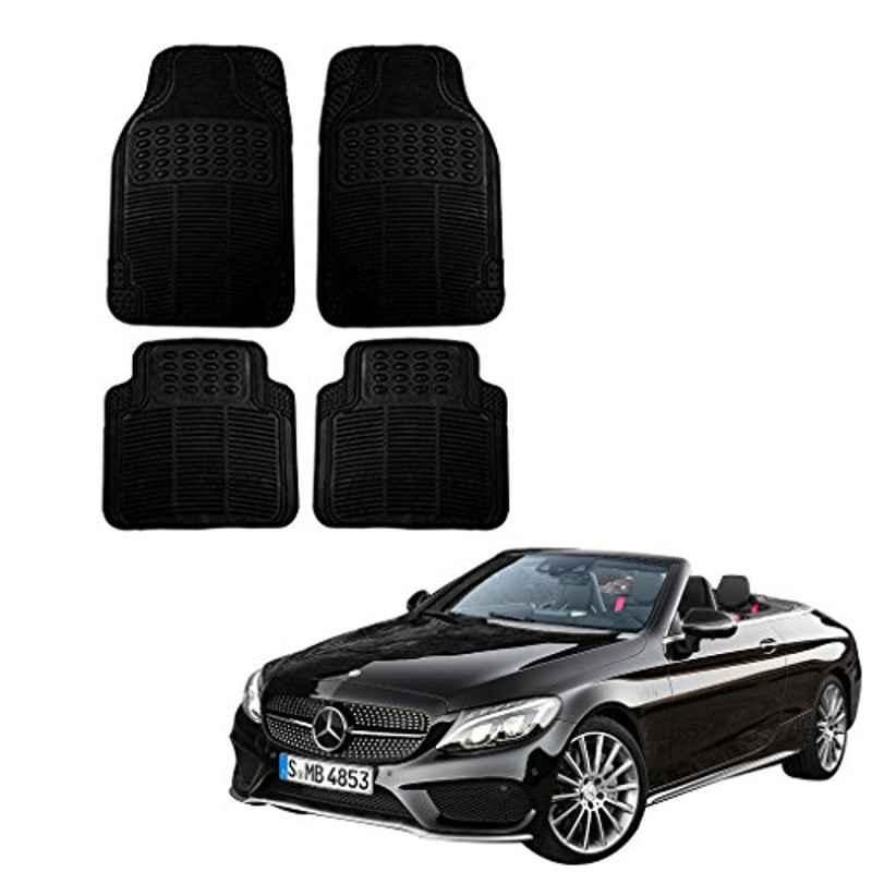 Kozdiko Black Simple Rubber Car Foot Mat Set for Mercedes Benz E-Class, koz_29008