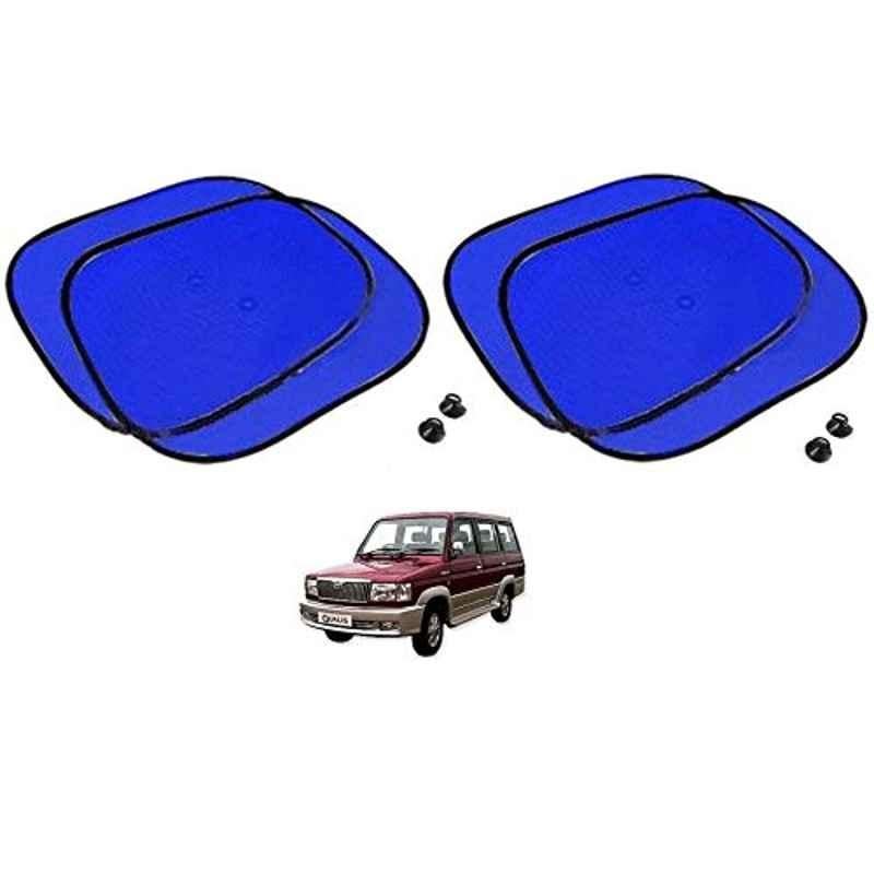 Kozdiko 4 Pcs Blue Chipkoo Car Window Sunshade Curtain Set for Toyota Qualis, koz_82985