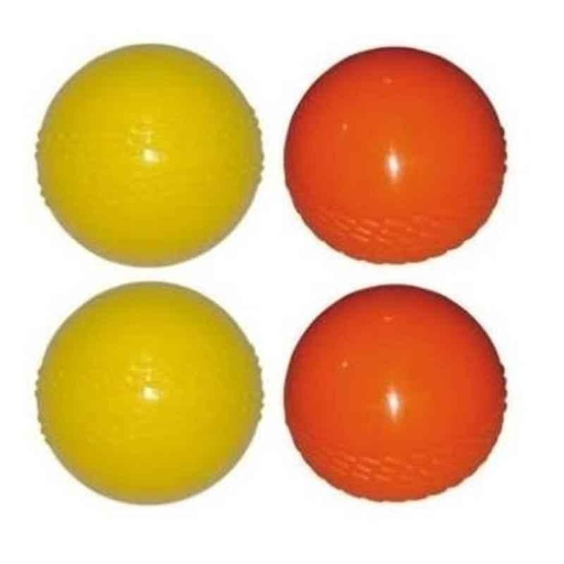 Forgesy Rubber Multicolour Cricket Wind Ball (Pack of 4)