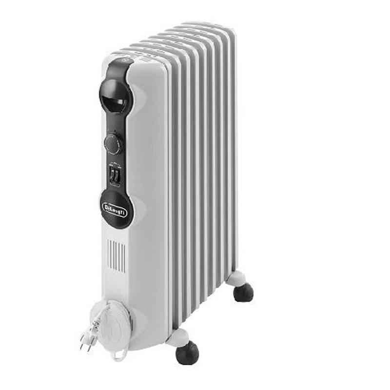 Buy Delonghi 2000W White 9 Fins Oil Filled Radiator with Fan, TRRS0920  Online At Best Price On Moglix